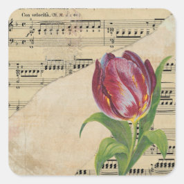 Victoriaans Muziek Romance Tulpen Stickers