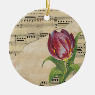 Victoriaans muziek Romance Tulps Keramisch Ornament