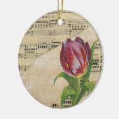  Victoriaans muziek Romance Tulps Keramisch Ornament (Links)