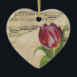 Victoriaans muziek Romance Tulps Keramisch Ornament<br><div class="desc">Geweldig voor bruiloften,  Moederdag en verjaardagen.</div>