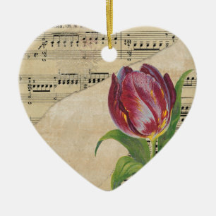  Victoriaans muziek Romance Tulps Keramisch Ornament