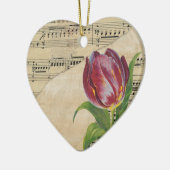 Victoriaans muziek Romance Tulps Keramisch Ornament (Links)