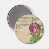  Victoriaans muziek Romance Tulps Magneet (Voorkant / Achterkant)