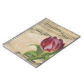  Victoriaans muziek Romance Tulps Notitieboek (Linkerzijde)