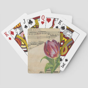 Victoriaans muziek Romance Tulps Pokerkaarten