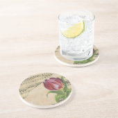 Victoriaans muziek Romance Tulps Zandsteen Onderzetter (Zijkant)