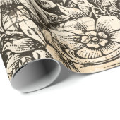 Victoriaans muziekvogels cadeaupapier (Rol Hoek)