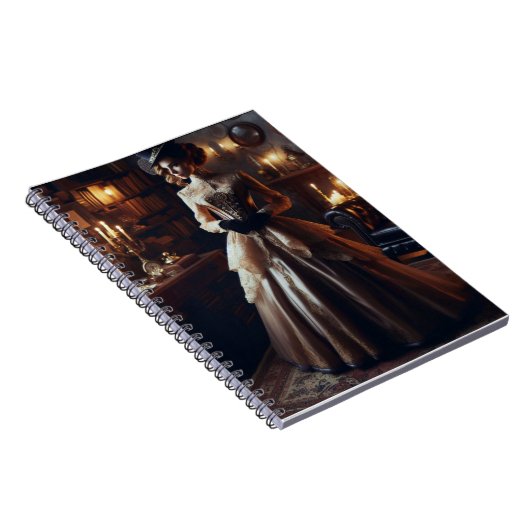 Victoriaans  mysterieuze elegante vrouw notitieboek (Rechterzijde)