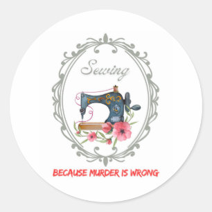 Victoriaans naaien Ronde Sticker
