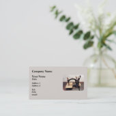 Victoriaans naaimachine visitekaartje (Staand voorkant)