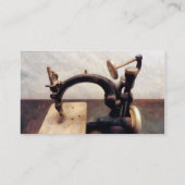 Victoriaans naaimachine visitekaartje (Achterkant)