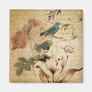 Victoriaans nam de Franse botanische vogel van de Magneet