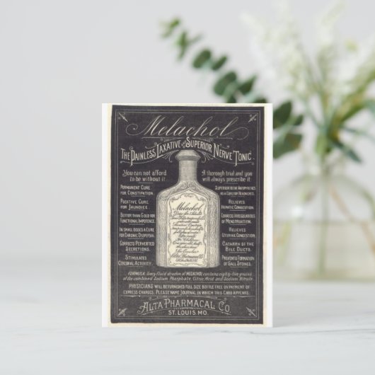 Victoriaans Nerve Tonic Briefkaart (Staand voorkant)