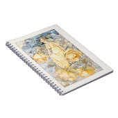 Victoriaans Nieuwe gele bloem Notitieboek (Rechterzijde)