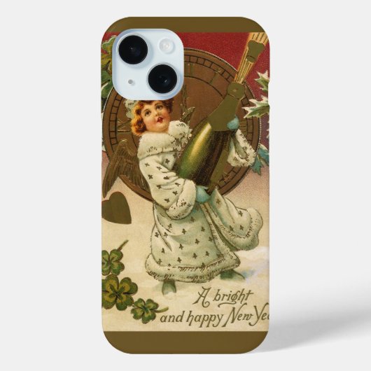 Victoriaans nieuwjaarsavond Champagne Angel Case-Mate iPhone Case (Achterkant)