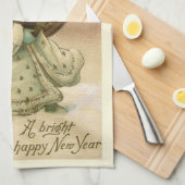  Victoriaans nieuwjaarsavond Champagne Angel Theedoek (Quarter Fold)