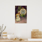  Victoriaans nieuwjaarsavond, klok 's middags Poster (Keuken)