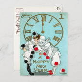 Victoriaans nieuwjaarsklok (1 van 4) Briefkaart (Voorkant / Achterkant)