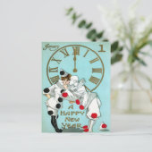 Victoriaans nieuwjaarsklok (1 van 4) Briefkaart (Staand voorkant)