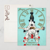 Victoriaans nieuwjaarsklok (2 van 4) Briefkaart (Voorkant / Achterkant)