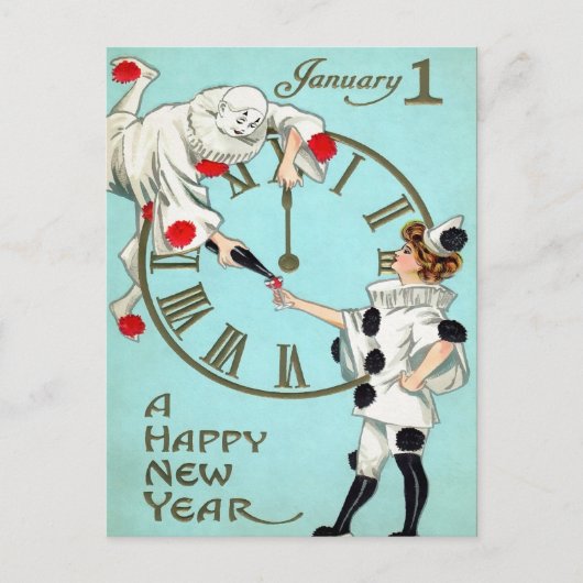 Victoriaans nieuwjaarsklok (4 van 4) Briefkaart (Voorkant)