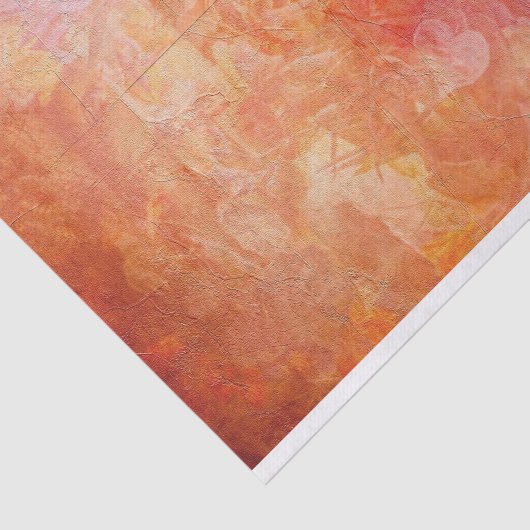  Victoriaans Noodlijdend Rood Roze Bloemen Tissuepapier (Detail)