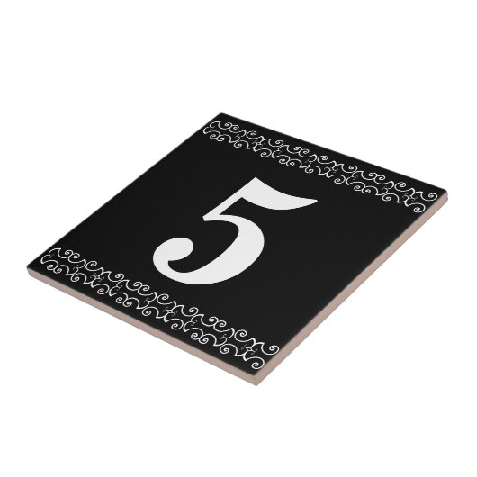 Victoriaans nummerschaal tegeltje (Zijkant)