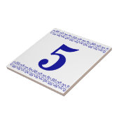 Victoriaans nummerschaal tegeltje (Zijkant)