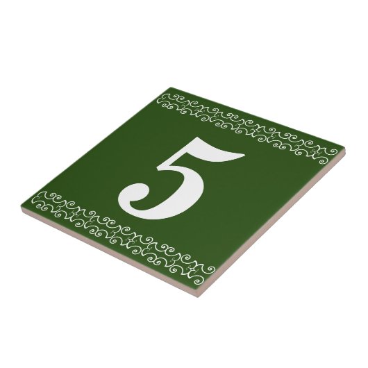 Victoriaans nummerschaal tegeltje (Zijkant)