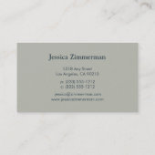 Victoriaans Ocean Blue Visitekaartje (Achterkant)