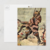  Victoriaans Octopus Diver Fight Briefkaart (Voorkant / Achterkant)