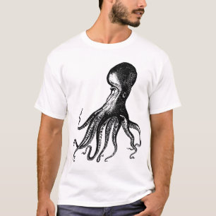 Victoriaans Octopus Kraken voor Steampunk Pirates T-shirt
