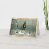 Victoriaans Odd Bunny Christmas Kaart (Voorkant)