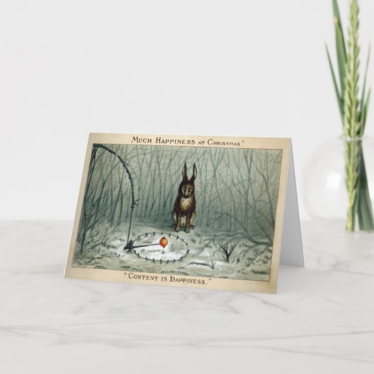 Victoriaans Odd Bunny Christmas Kaart (Voorkant)