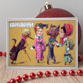  Victoriaans Odd Schaatsen Kerstmis Kaart