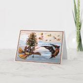 Victoriaans Odd Seizoenskaart Feestdagen Kaart (Voorkant)