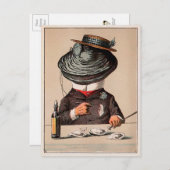  Victoriaans oester Eating Oysters Briefkaart (Voorkant / Achterkant)