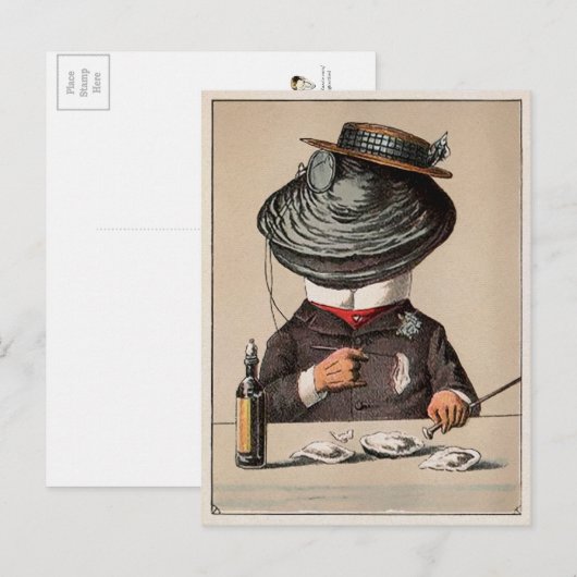  Victoriaans oester Eating Oysters Briefkaart (Voorkant / Achterkant)