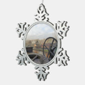 VICTORIAANS OLD ENGLAND UK TIN SNEEUWVLOK ORNAMENT (Rechts)