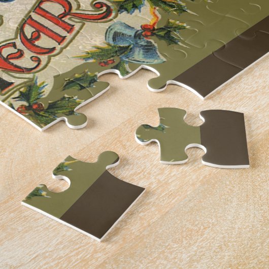  Victoriaans, om u een gelukkig nieuwjaar te wense Legpuzzel (Zijkant)