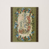 Victoriaans, om u een gelukkig nieuwjaar te wense Legpuzzel (Verticaal)