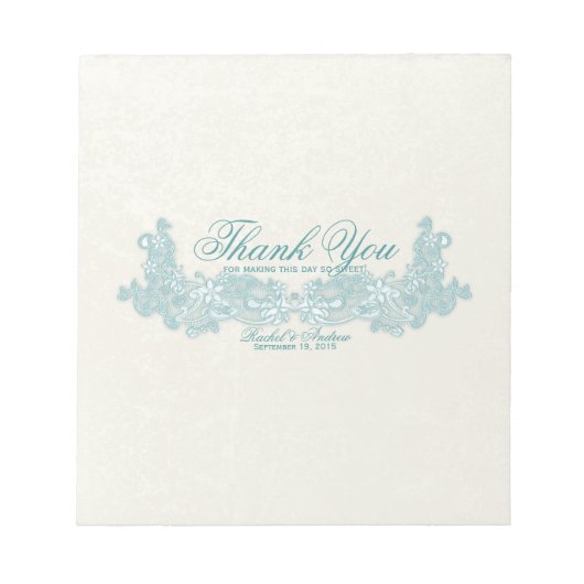 Victoriaans omloop van de Snoep van Floral Aqua De Notitieblok (Voorkant)