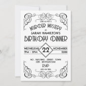 Victoriaans omwoeld tijdperk, moordmysterie kaart (Voorkant)