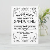 Victoriaans omwoeld tijdperk, moordmysterie kaart (Staand voorkant)