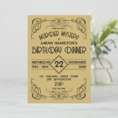 Victoriaans omwoeld tijdperk, moordmysterie kaart (Staand voorkant)