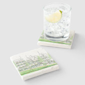 Victoriaans Onderzetter thuismarmer (Zijkant)