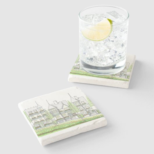 Victoriaans Onderzetter thuismarmer (Zijkant)