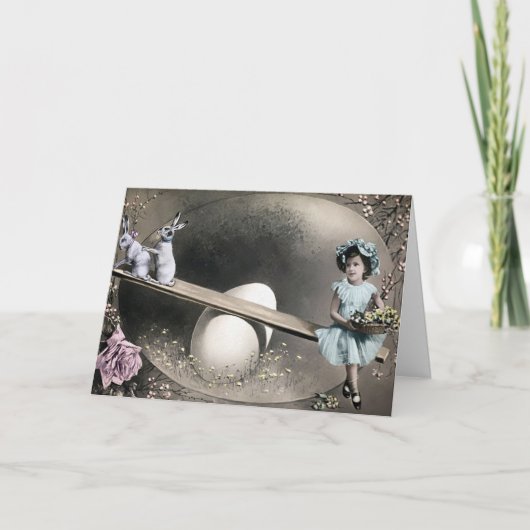  Victoriaans Oneven Paas Kaart (Voorkant)