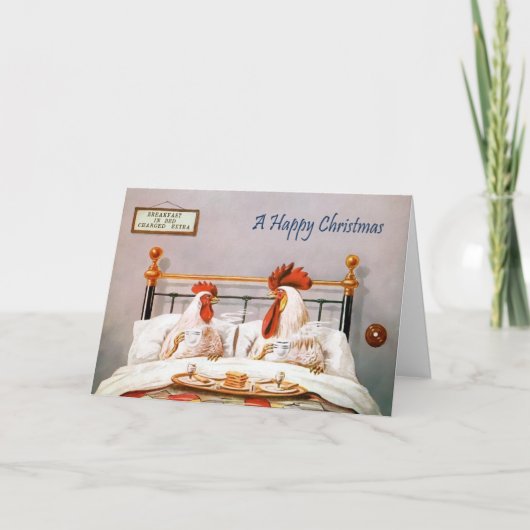 Victoriaans ontbijt in kerstmis met gebak Kaart (Voorkant)