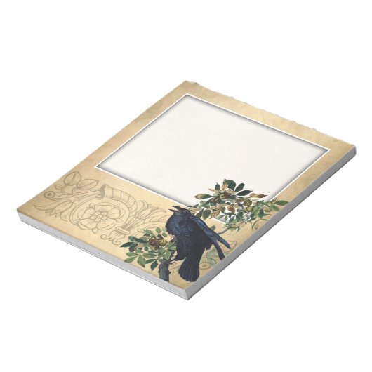 Victoriaans ontbinding van Raven - Gothic Realm Notitieblok (Linkerzijde)